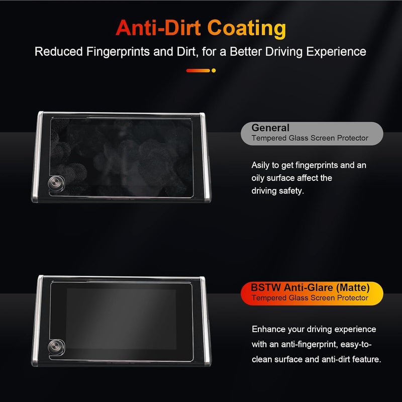 BSTW for 2024 Toyota RAV4 Screen Protector for 2023-2025 RAV4 LE/XLE Premium RAV4 Prime SE 8-In Touchscreen for 2025 RAV4 Hybrid Accessories Anti Glare Tempered Glass Protective Film (RAV4 8-In Matte) - Image 3